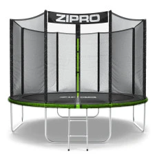 Батут Zipro Jump Pro із зовнішньою сіткою 10 футів 312 см чорно-зелений