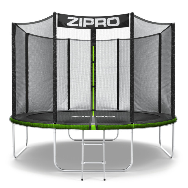 Батут Zipro Jump Pro с наружной сеткой 10 футов 312 см черно-зеленый