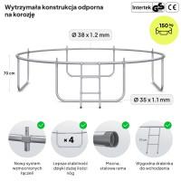 Батут Zipro Jump Pro із зовнішньою сіткою 10 футів 312 см чорно-зелений