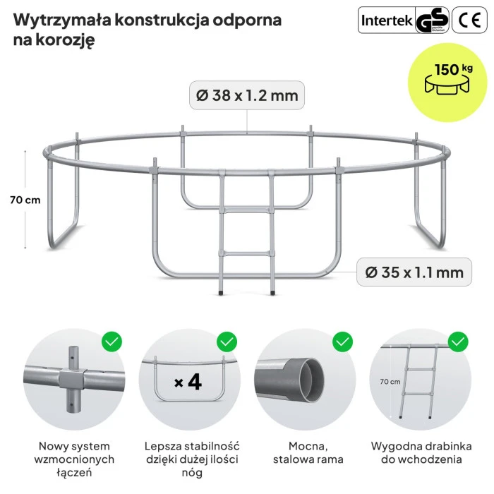 Батут Zipro Jump Pro із зовнішньою сіткою 10 футів 312 см чорно-зелений