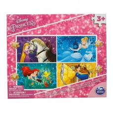 Пазл деревянный Spin Master 4в1 Принцессы 23 х 15 см, 72 эл.