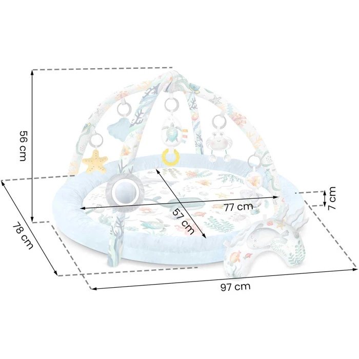 Килимок розвивальний Ocean Nukido блакитний