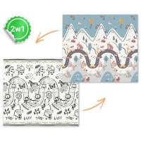 Килимок розкладний дитячий 200 x 180 x 1 см Nukido NK-340 Дорога-Сафарі