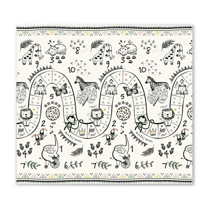 Килимок розкладний дитячий 200 x 180 x 1 см Nukido NK-340 Дорога-Сафарі