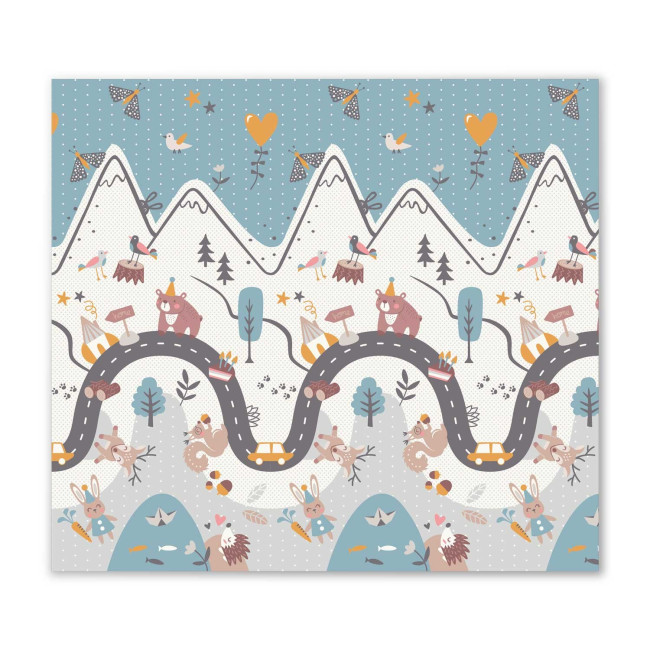 Коврик раскладной детский 200 x 180 x 1 см Nukido NK-340 Дорога-Сафари