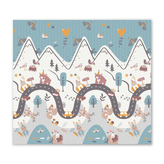 Килимок розкладний дитячий 200 x 180 x 1 см Nukido NK-340 Дорога-Сафарі