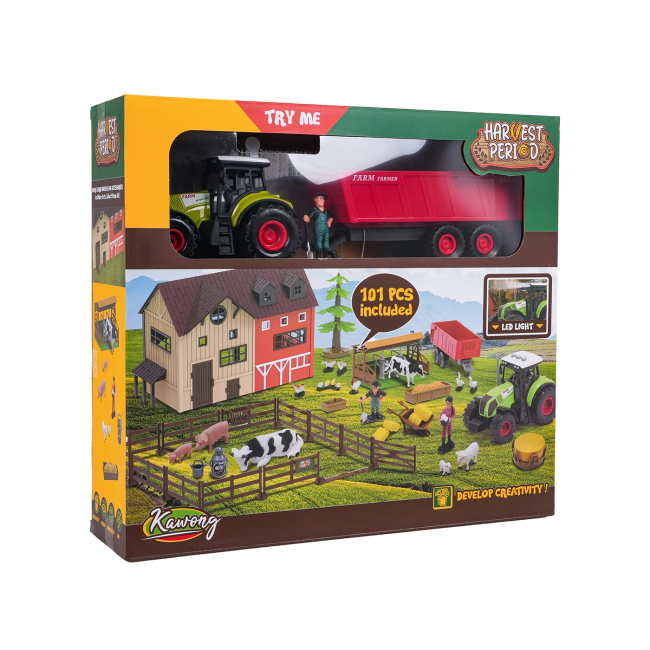 Дитячий набір Ramiz 550-1K Ферма з трактором 101 ел,+ аксесуари