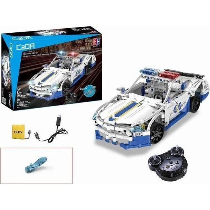 Полицейская машина на дистанционном управлении от 6 лет + Фары, Блоки CaDA 430 эл.