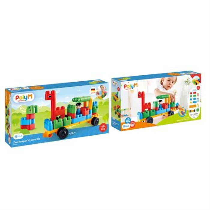 Конструктор PolyM Автопарк в зоопарке 40 эл. (760006)