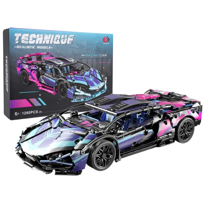 Дитячий конструктор Ramiz 7604 Спорткар 1280 ел, різнокольоровий