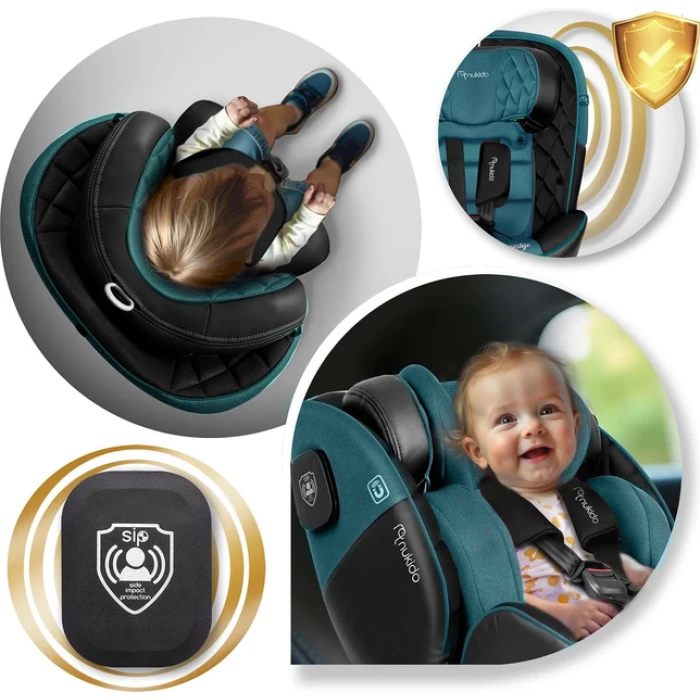 Автокрісло Nukido Prestige Line ISOFIX 0-36 кг, чорно-синє