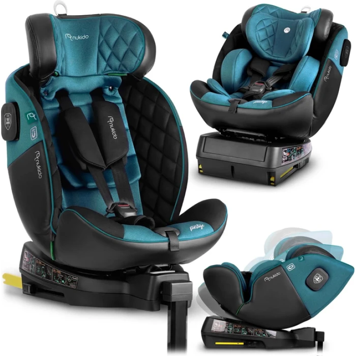 Автокрісло Nukido Prestige Line ISOFIX 0-36 кг, чорно-синє