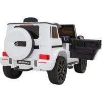 Дитяча акумуляторна машинка Mercedes AMG G63. Біла