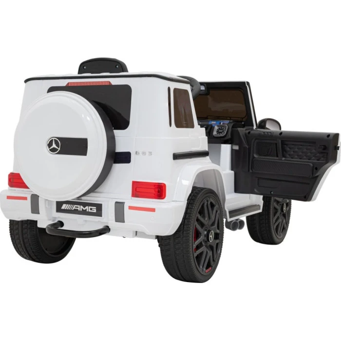 Дитяча акумуляторна машинка Mercedes AMG G63. Біла