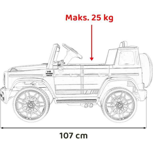 Детская аккумуляторная машинка Mercedes AMG G63. Белая