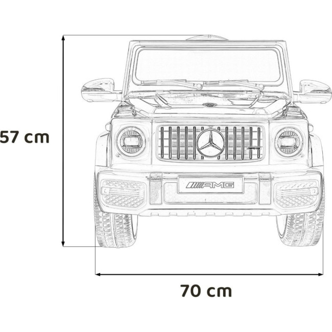 Детская аккумуляторная машинка Mercedes AMG G63. Белая