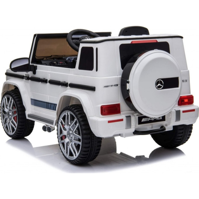 Детская аккумуляторная машинка Mercedes AMG G63. Белая