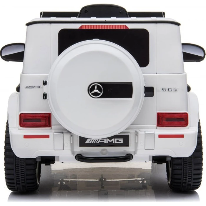 Дитяча акумуляторна машинка Mercedes AMG G63. Біла