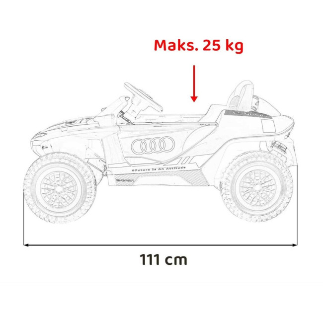 Детская аккумуляторная машинка Audi RSQ E-TRON Серая