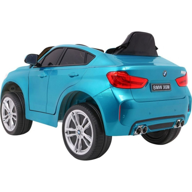 Детская аккумуляторная машинка BMW X6M Синяя