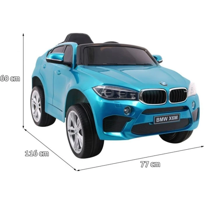 Детская аккумуляторная машинка BMW X6M Синяя