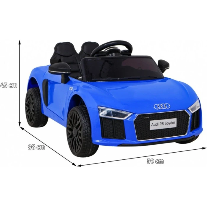 Детская аккумуляторная машинка Audi R8 Синяя
