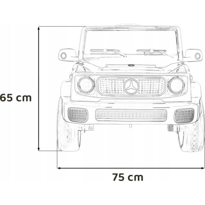 Детская аккумуляторная машинка Mercedes Benz EQG Черная