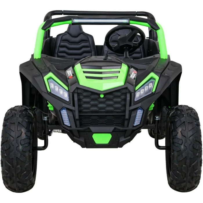 Детская аккумуляторная машинка Багги Strong Racing ATV для 2 детей Зеленая