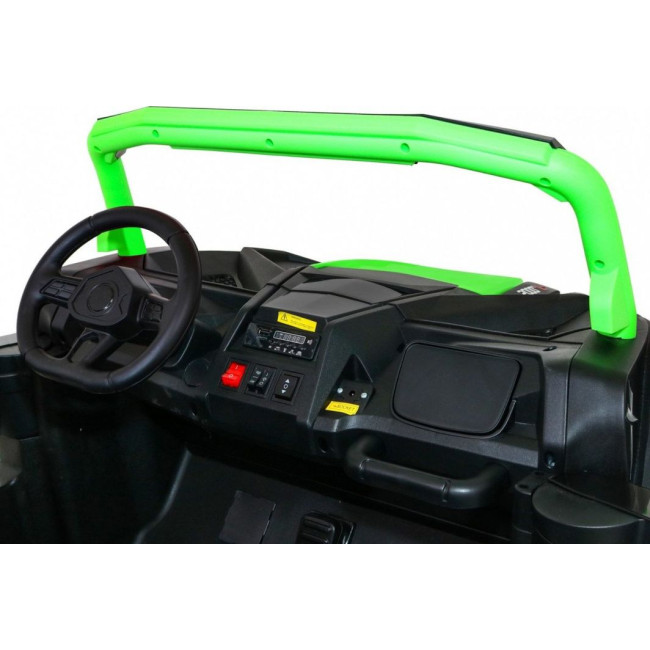 Детская аккумуляторная машинка Багги Strong Racing ATV для 2 детей Зеленая