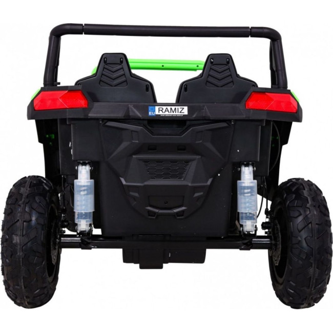 Детская аккумуляторная машинка Багги Strong Racing ATV для 2 детей Зеленая