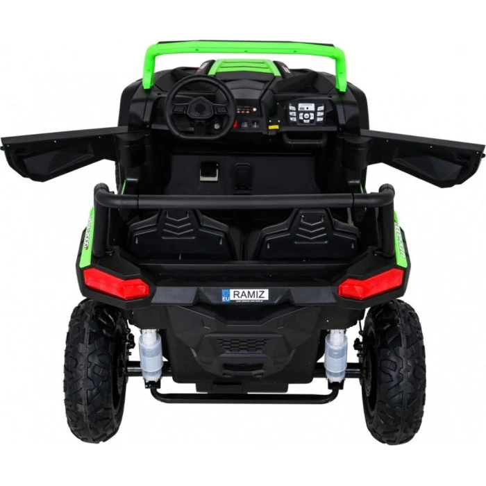 Детская аккумуляторная машинка Багги Strong Racing ATV для 2 детей Зеленая