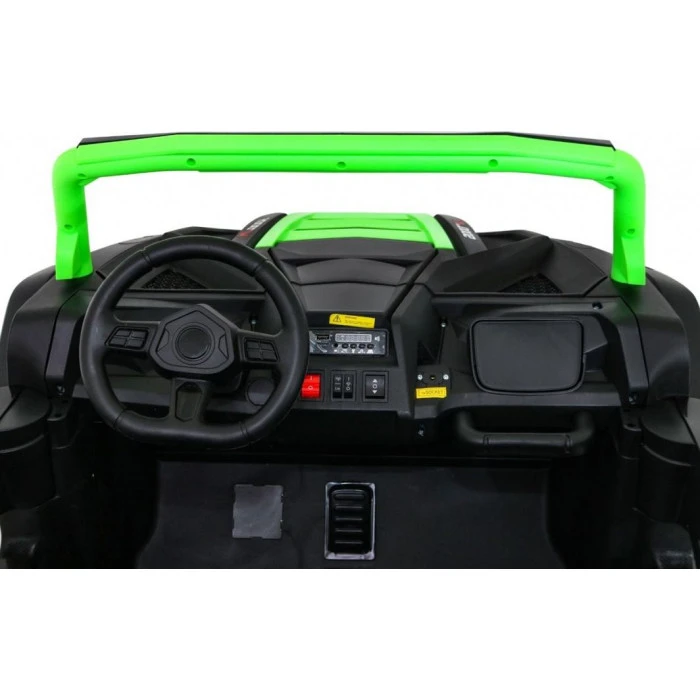 Детская аккумуляторная машинка Багги Strong Racing ATV для 2 детей Зеленая