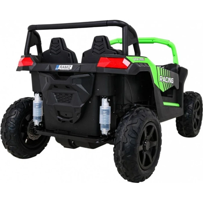 Детская аккумуляторная машинка Багги Strong Racing ATV для 2 детей Зеленая