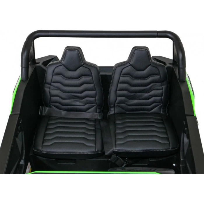 Детская аккумуляторная машинка Багги Strong Racing ATV для 2 детей Зеленая