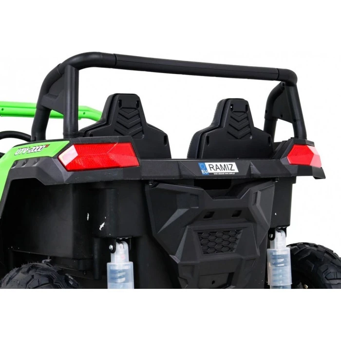 Детская аккумуляторная машинка Багги Strong Racing ATV для 2 детей Зеленая