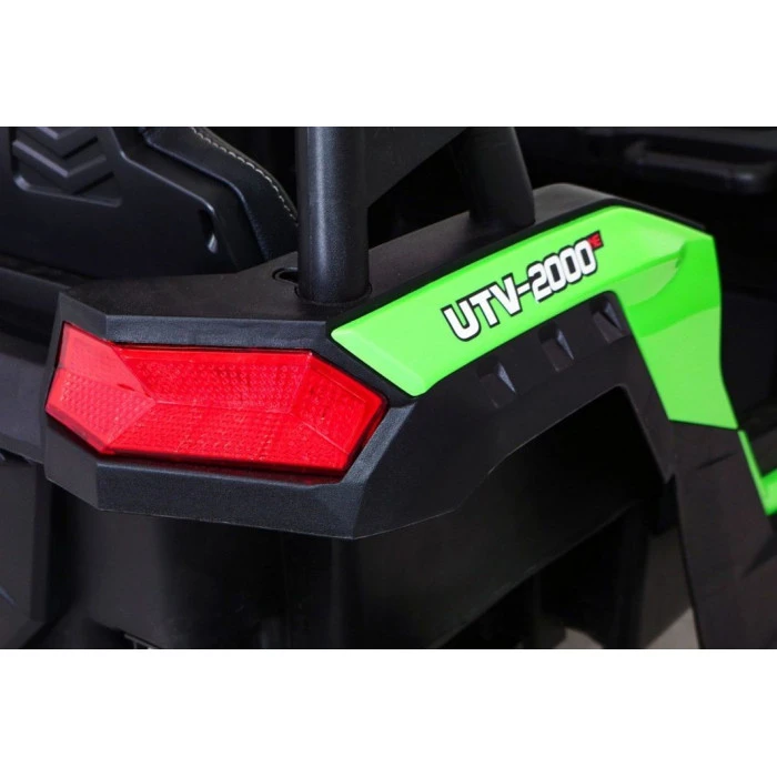 Детская аккумуляторная машинка Багги Strong Racing ATV для 2 детей Зеленая