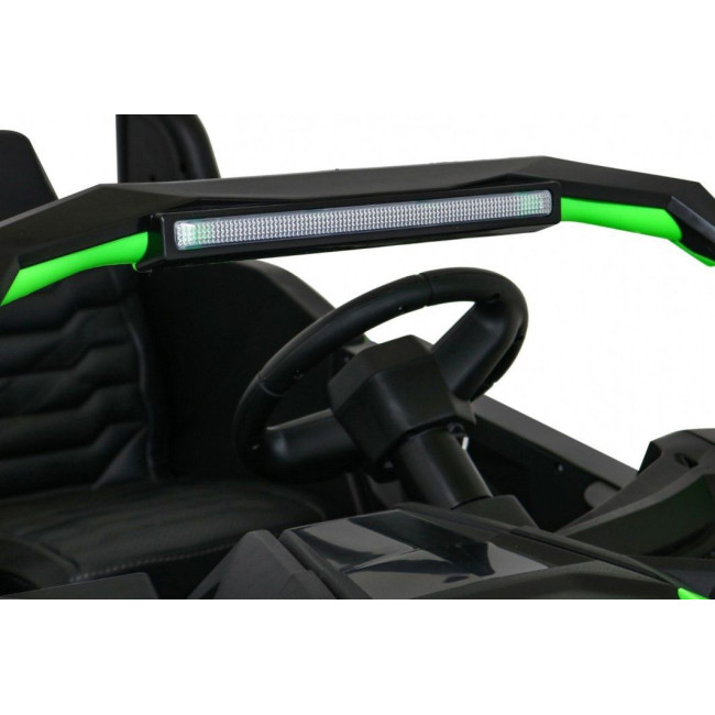 Детская аккумуляторная машинка Багги Strong Racing ATV для 2 детей Зеленая