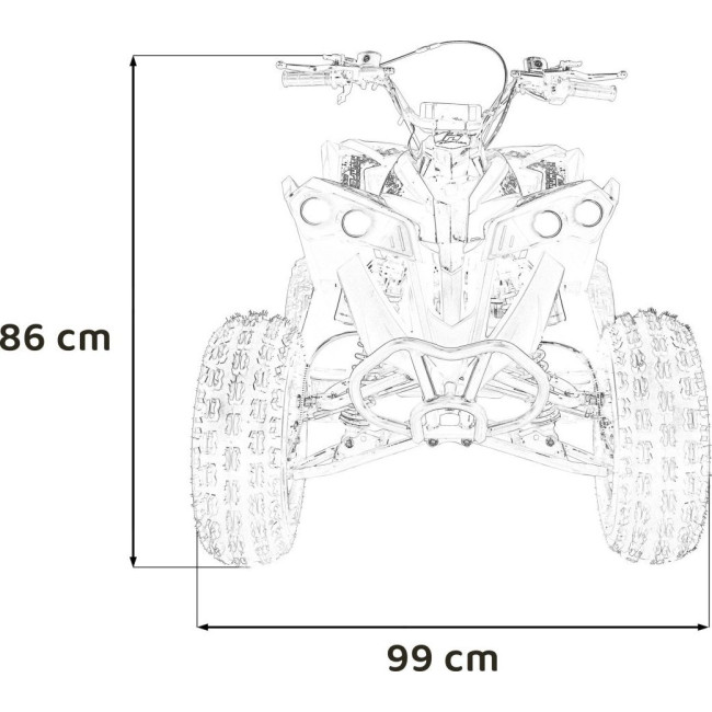 Детский аккумуляторный квадроцикл RENEGADE HIPERFECT 125CC Красный