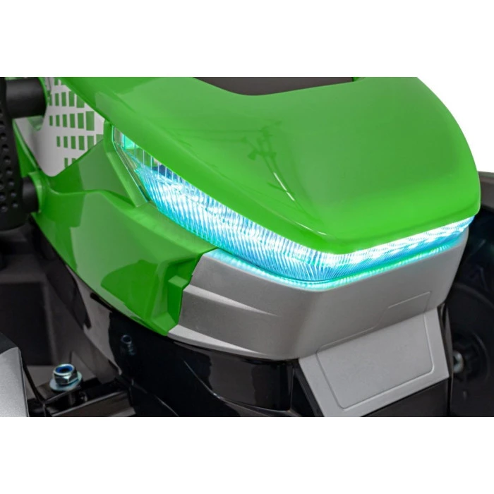 Дитячий акумуляторний трактор BLAST з причепом зелений