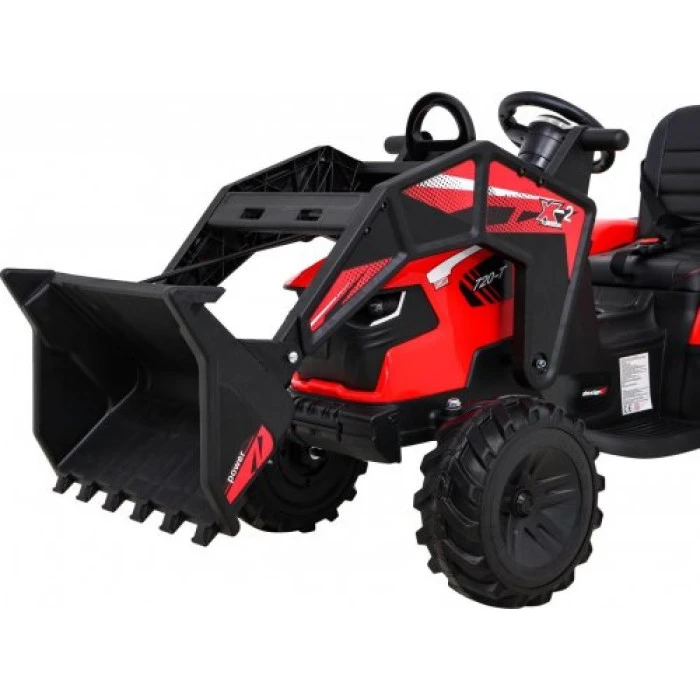 Дитячий акумуляторний трактор З Причепом 720-T Червоний