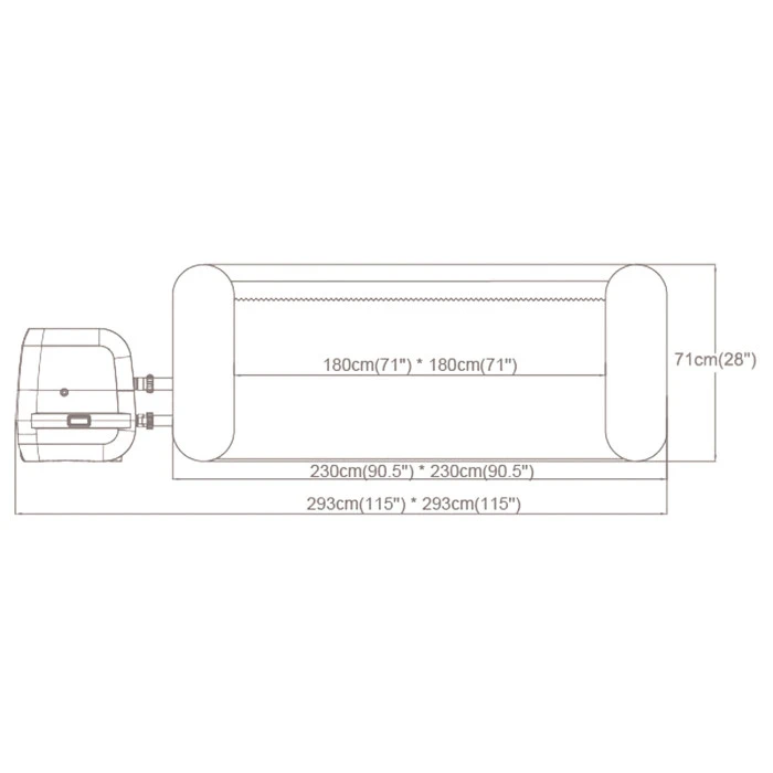 Джакузі-SPA надувне Bestway 6001T Lay-Z Santorini Pro 7-місне