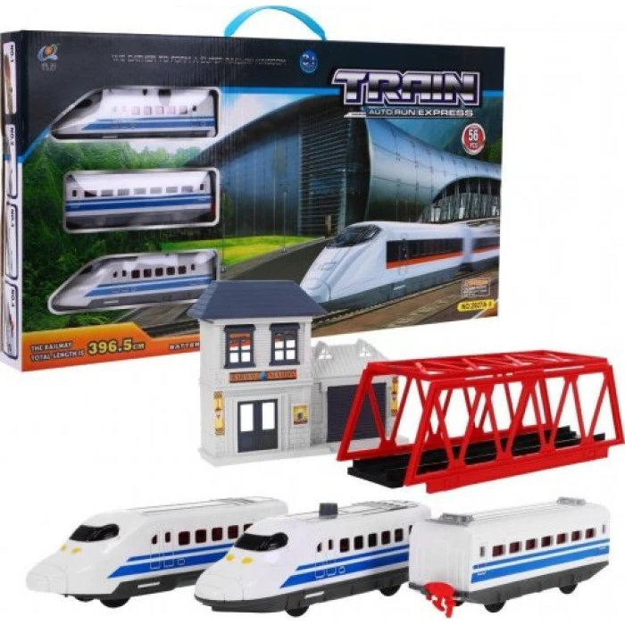 Детский поезд с рельсами для детей 3+