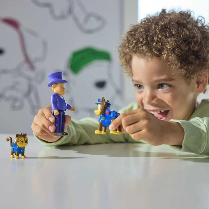 Фігурки Spin Master Цуценяти-рятівника Гонщика, мера Гамдінґера та кота "Щенячий патруль"