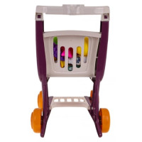 Дитячий іграшковий візок для покупок з підсвічуванням і музичною функцією 41 ел.. Червоний