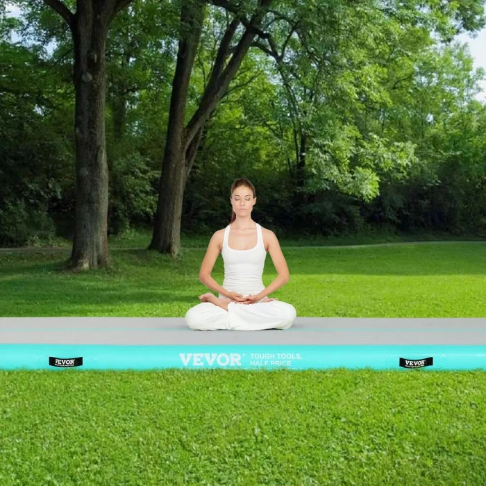 Надувной коврик VEVOR 300 x 101 x 10 см, бело-мятный