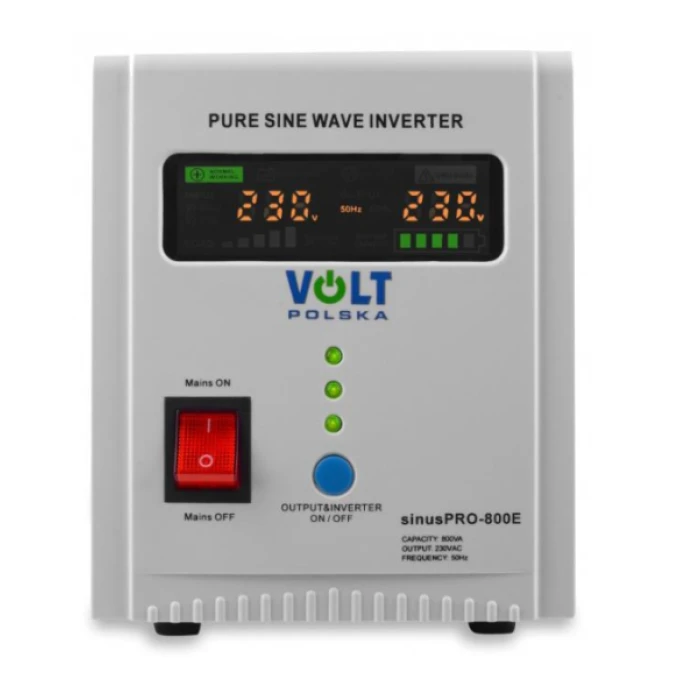 Гибридный ИБП/инвертор Volt Polska SINUS PRO 800 E 12/230V 500/800W (3SP080012E)