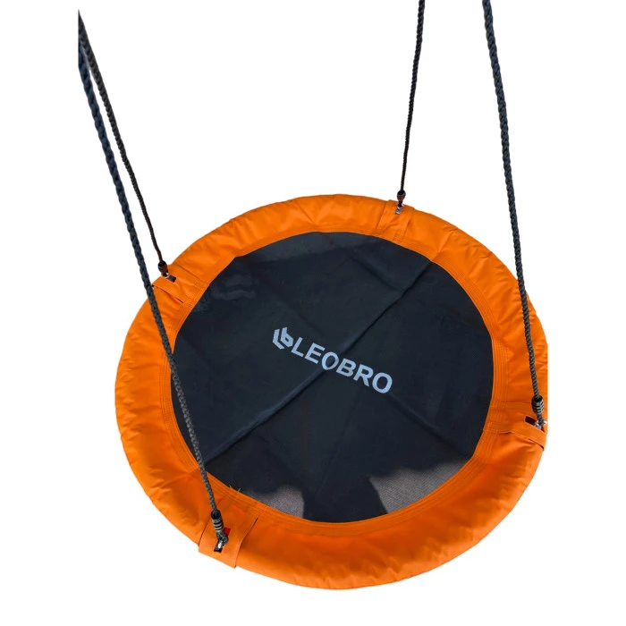Садова гойдалка гніздо LEOBRO 120см (Помаранчева)