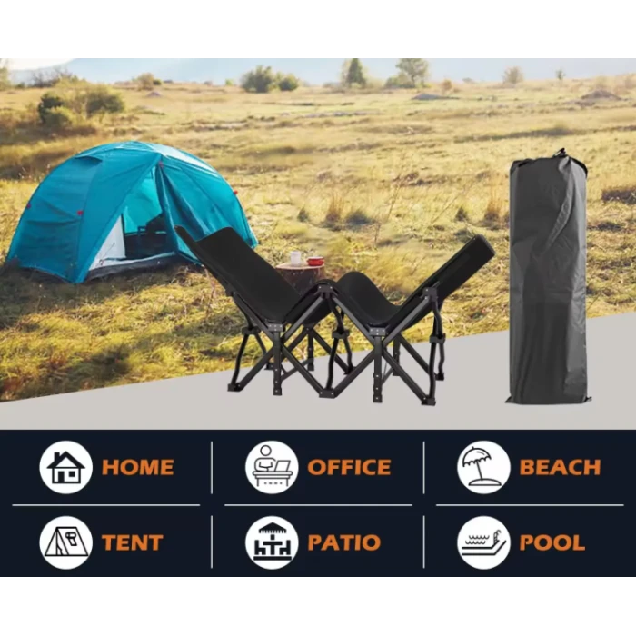 Розкладачка для туризму з потовщеним матрацом LEOBRO (CC-S04-PP)