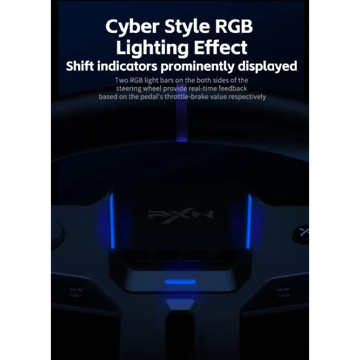 Ігрове кермо PXN V9 GEN2 з педалями і коробкою передач для PS4, PS3, Xbox X/S, PC (PXN-V9GEN2)