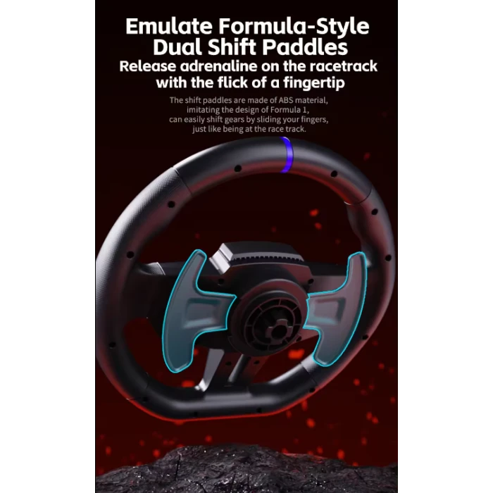 Ігрове кермо PXN V9 GEN2 з педалями і коробкою передач для PS4, PS3, Xbox X/S, PC (PXN-V9GEN2)